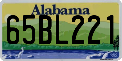 AL license plate 65BL221