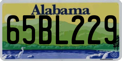 AL license plate 65BL229