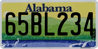 AL license plate 65BL234