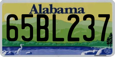 AL license plate 65BL237