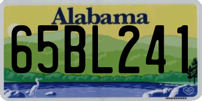 AL license plate 65BL241