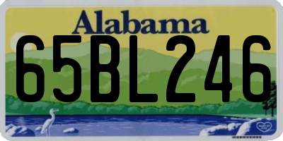 AL license plate 65BL246