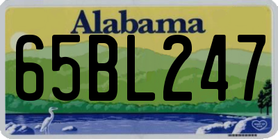 AL license plate 65BL247