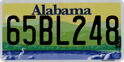 AL license plate 65BL248