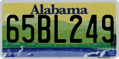 AL license plate 65BL249
