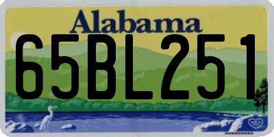 AL license plate 65BL251