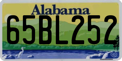 AL license plate 65BL252