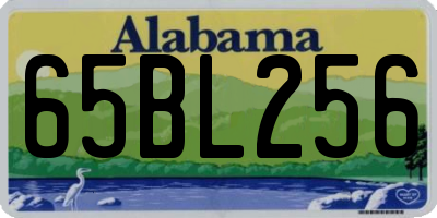 AL license plate 65BL256