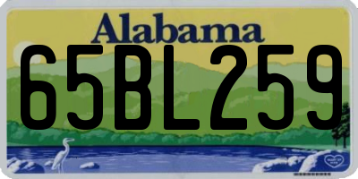AL license plate 65BL259