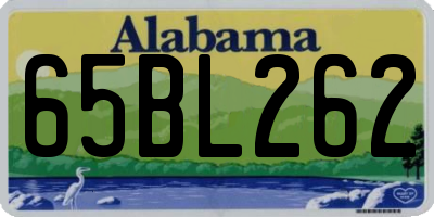 AL license plate 65BL262