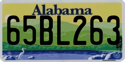 AL license plate 65BL263