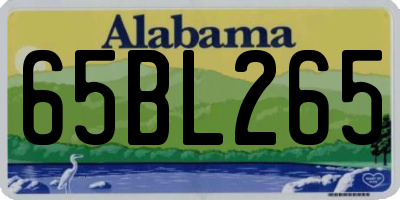 AL license plate 65BL265