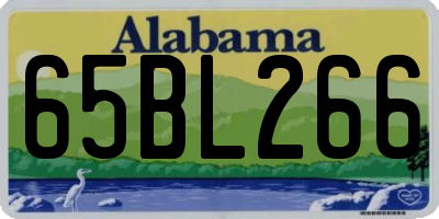 AL license plate 65BL266