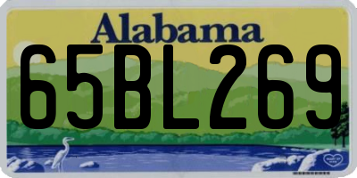 AL license plate 65BL269