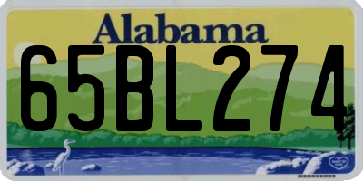 AL license plate 65BL274