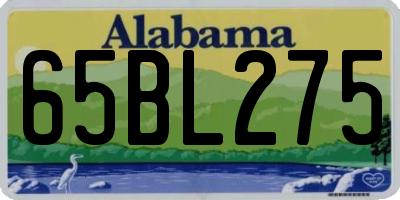 AL license plate 65BL275