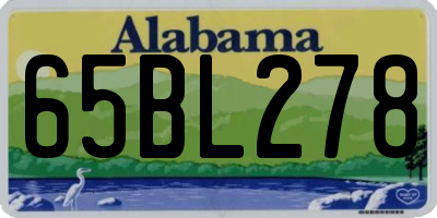 AL license plate 65BL278