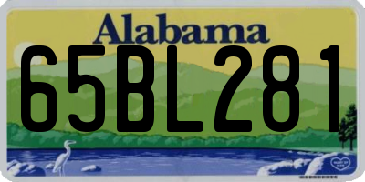 AL license plate 65BL281