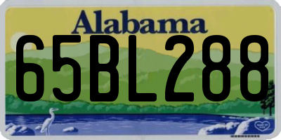 AL license plate 65BL288
