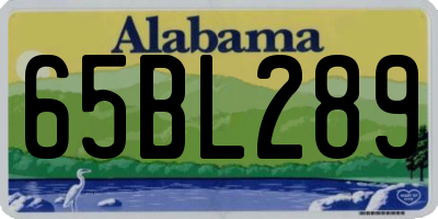 AL license plate 65BL289