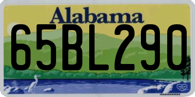 AL license plate 65BL290