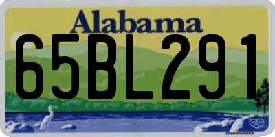 AL license plate 65BL291