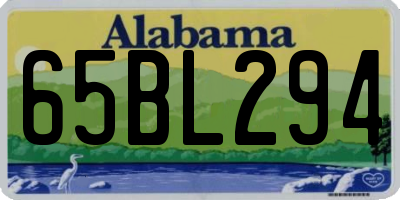 AL license plate 65BL294