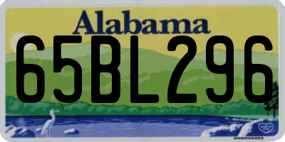 AL license plate 65BL296