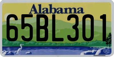 AL license plate 65BL301