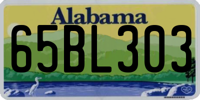AL license plate 65BL303