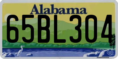 AL license plate 65BL304