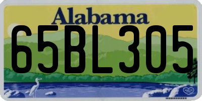 AL license plate 65BL305