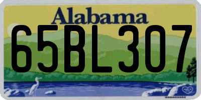 AL license plate 65BL307