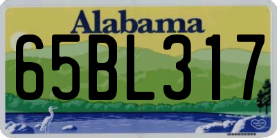 AL license plate 65BL317