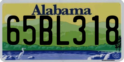AL license plate 65BL318