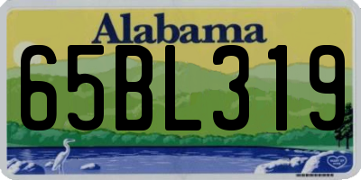 AL license plate 65BL319