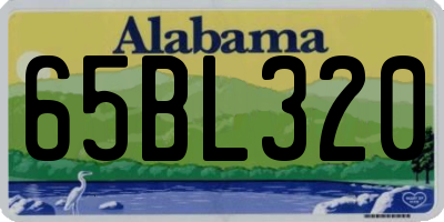 AL license plate 65BL320