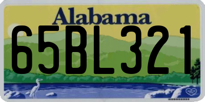 AL license plate 65BL321