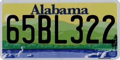 AL license plate 65BL322