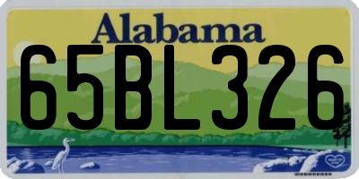 AL license plate 65BL326