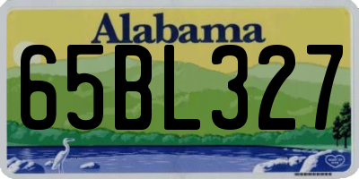 AL license plate 65BL327