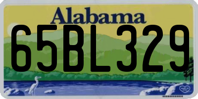 AL license plate 65BL329