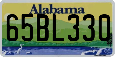 AL license plate 65BL330