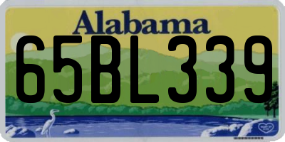 AL license plate 65BL339