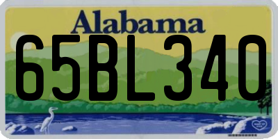 AL license plate 65BL340