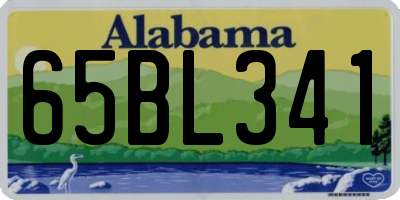 AL license plate 65BL341