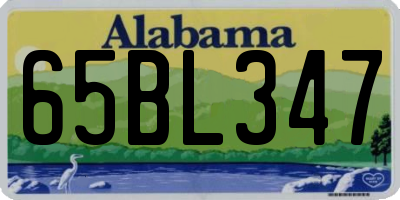 AL license plate 65BL347