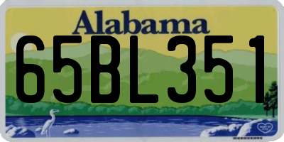 AL license plate 65BL351