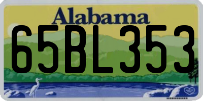 AL license plate 65BL353