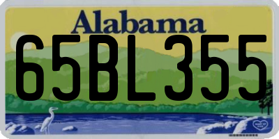AL license plate 65BL355